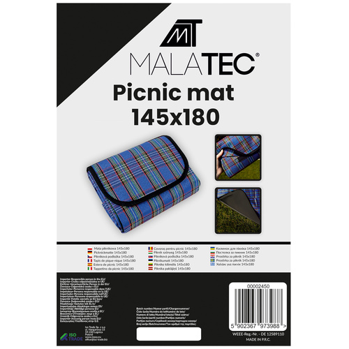 Mata piknikowa 145x180 basic - niebieska 13 5591a4a7c75b756d1786cc9c26133b2c