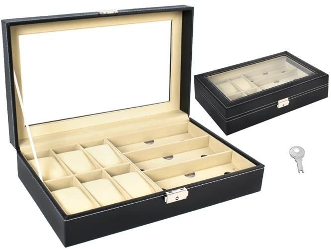 Organizer na zegarki i okulary czarny 4 6cb8e75e4d72232cbb06287003cbe9b8