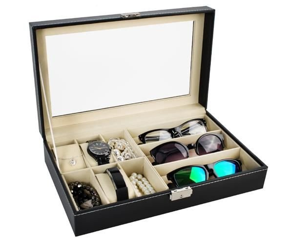Organizer na zegarki i okulary czarny 10 3e0ef8421e6653962a7ecd159c7b1d29