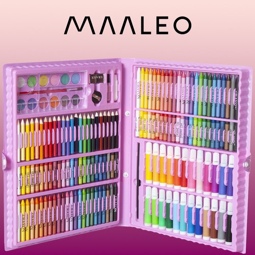 Zestaw do malowania w walizce 168 szt różowy 3 62b2691212e2d85d6446bca110ff9240