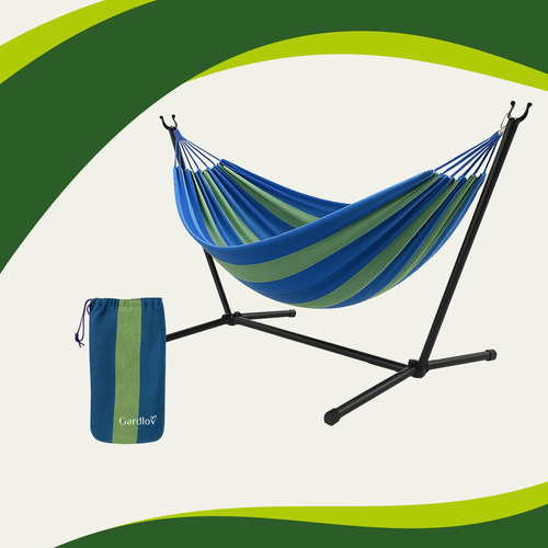 Hamak ogrodowy 200x150cm ze stelażem 10 fd3972942f64a6cea06b7176cd3a72ae