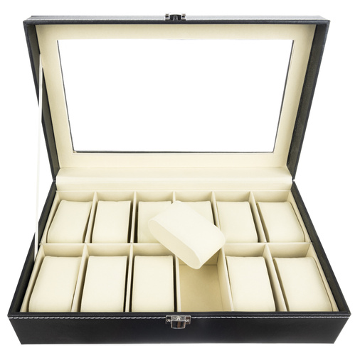 Organizer na zegarki 12 przegródek 8 08bdee483621bc96df5d5c0e10949ee3