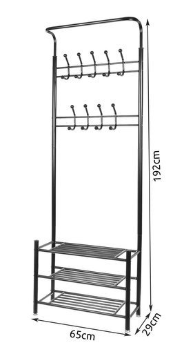 Wieszak na ubrania - stojak z półką na buty 15744 3 2d06971b74b07c9115899aa9eed50ab0