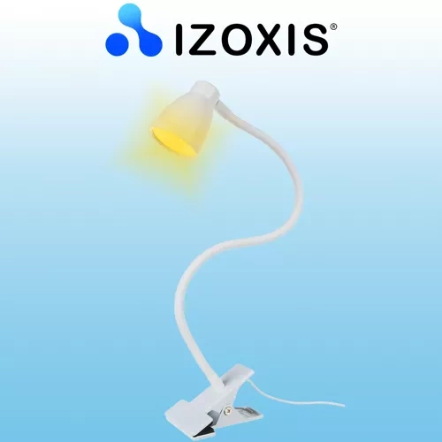 Lampka biurkowa z klipsem- biała Izoxis 19455 3 53d354110451052e675c7746cb6713a9