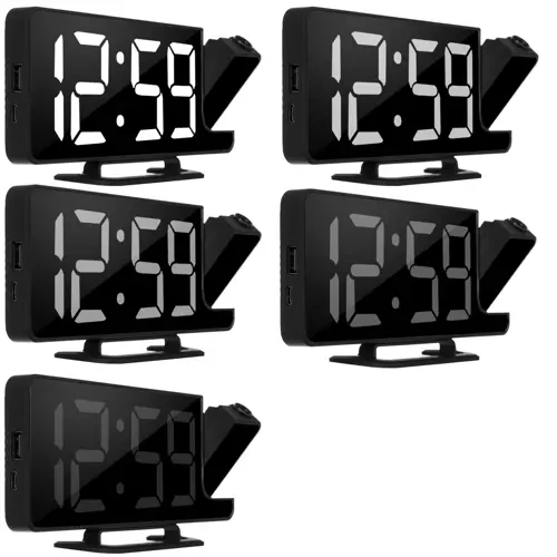 Budzik- zegar LED z projektorem Izoxis 19576 13 c55a61937c87dc762d3d1f66be8516a0