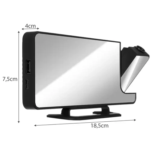 Budzik- zegar LED z projektorem Izoxis 19576 3 19008b32d3482d4348288b265c5c664b