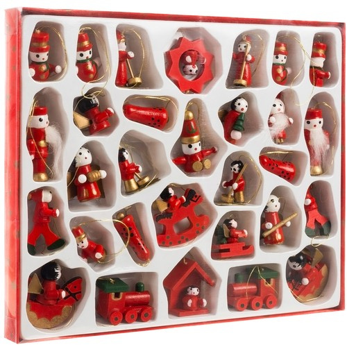 ZAWIESZKI DREWNIANE / BOMBKI NA CHOINKĘ 30 szt 7 0e19fdd028e2f8444c9d20392bc56dd8