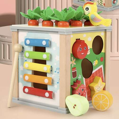 Kostka edukacyjna drewniana- sorter Kruzzel 22566 5 b70efd9b48975cdce074dd9acb16f27c