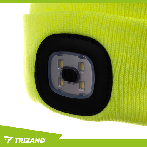 Czapka zimowa z latarką- żółta Trizand 22664 5 ad41bf1b1e84c4d650aea7449ba613da