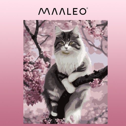 Malowanie po numerach 40x50cm- kotek Maaleo 22783 3 9a43a3b0315bd1f61f2c1e30329ed301