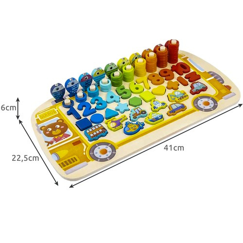Układanka drewniana- sorter 6w1 Kruzzel 22636 4 83476dc88d7e2b3280b0f88fd1b10f02