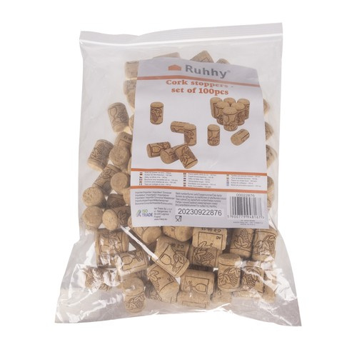 Korki do butelek na wino- 100szt. Ruhhy 22876 12 9b9624bad86f7e54023a3fb1ca741664
