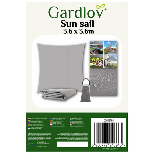 Żagiel przeciwsłoneczny 3.6x3.6m Gardlov 23164 3 e3f8788a900f786c8632a6bd4983cc0e
