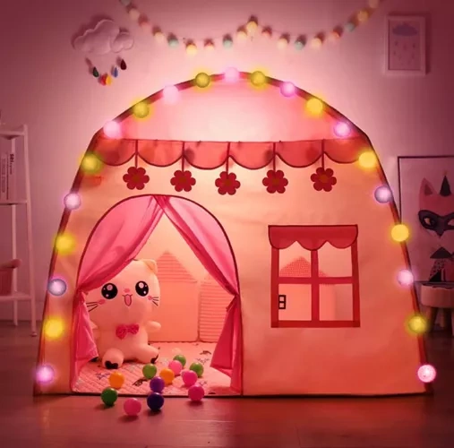 Namiot dla dzieci DOMEK + lampki 23472 6 96ea988f122793f5ed55b0bea8640c59