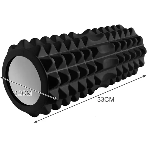 Roller joga - wałek do masażu (czarny) 23570 3 88dcf74873869efde7db764810ad2181