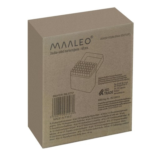Markery/pisaki dwustronne - 40 szt. MAALEO 24102 12 12d79f45bec57dbc9a2fd4788eecbde5