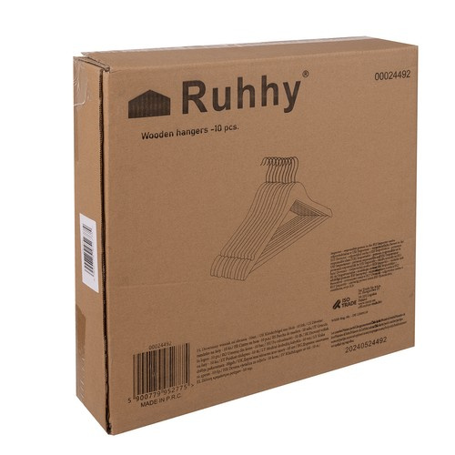 Wieszak na ubrania 10szt. - drewniany Ruhhy 24492 11 af4bb57287c6da55b841d4566eb8502b