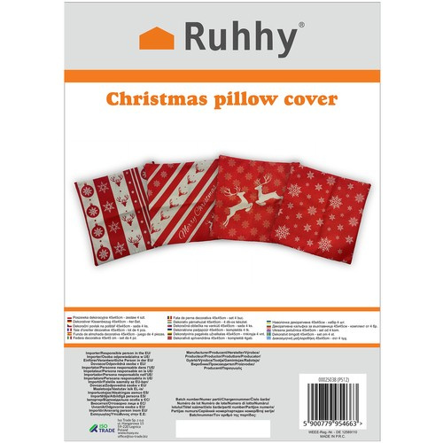 Poszewka dekoracyjna 45x45cm - zestaw 4 szt. Ruhhy 2 7bd121b124f67138f1178debcb9b67a4