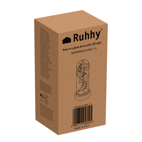 Róża w szkle- świecąca Ruhhy 25682 14 af33f415b26979c46bae796cef739e7c