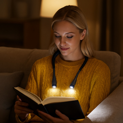 Lampka LED do czytania na szyję Izoxis 25675 4 04372c5960f8efbb5a8fb422444ec305