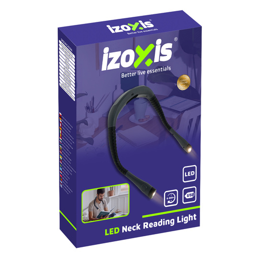 Lampka LED do czytania na szyję Izoxis 25675 3 03d2a8f10b916fd133c4773280103849