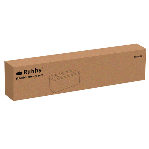Pufa materiałowa szara 76x38x38cm Ruhhy 26131 3 4aa33198e1a04df382943f587b849460