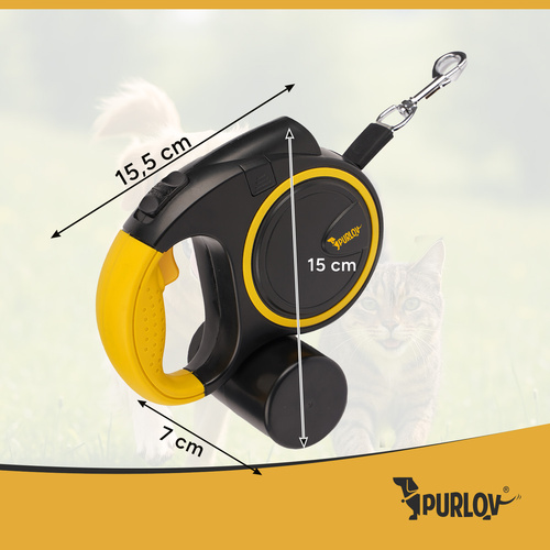 Smycz automatyczna z latarką 5m Purlov 25965 3 a6148bc13e0e6151c9c12216dad4bca6