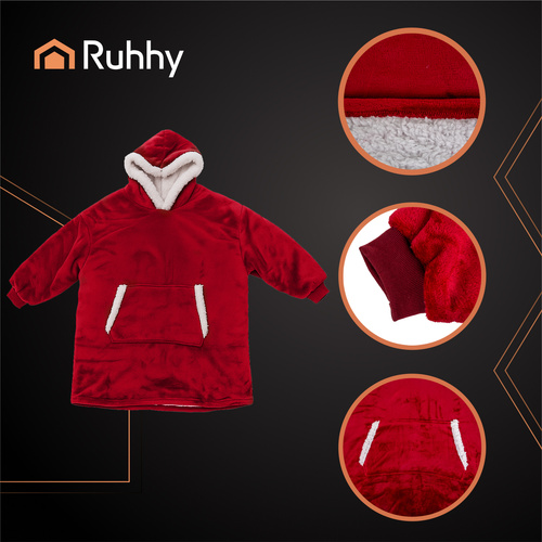 Bluza XXL - koc czerwony Ruhhy 26145 6 d2ba8ddf6497738f35837987d618c87c