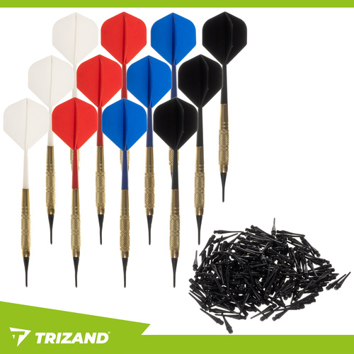 Rzutki dart zestaw 12szt + groty Trizand 26100 3 792d6a9375dc740b64c571f13b4d1080