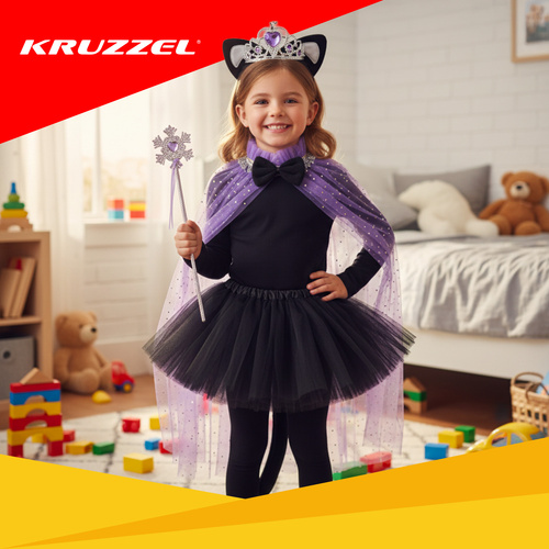 Strój kotek - zestaw 7el. Kruzzel 26474 7 b3beadc52af5e26df012cb9a0858ba4a
