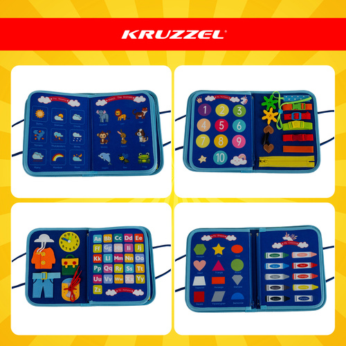 Książeczka manipulacyjna - niebieska Kruzzel 26881 5 16436570818b62a071d0e730498ecec1