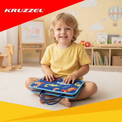 Książeczka manipulacyjna - niebieska Kruzzel 26881 8 305616e785e5e85d7533d0aeeb890f5c