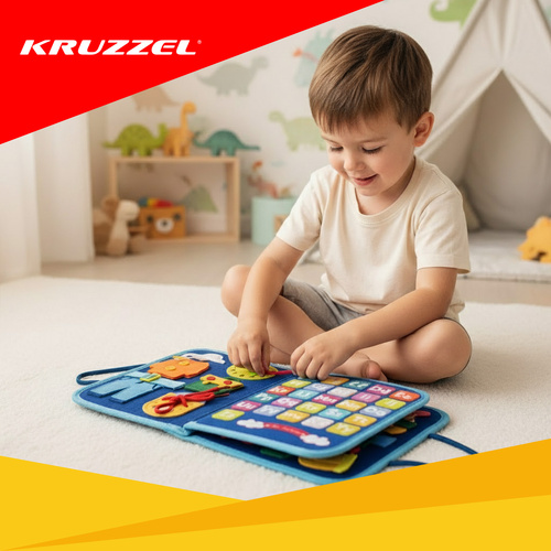 Książeczka manipulacyjna - niebieska Kruzzel 26881 9 19b7ccc666832b6e13a4960716a64125