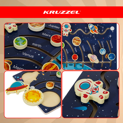 Układanka drewniana -układ słoneczny Kruzzel 26696 4 75f1aa804b1513145588af303e3107f8