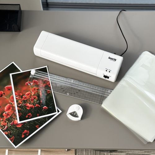 Laminator A4- zestaw 4w1 Izoxis 25417 8 4840681d61a58df7b3acec7d133a619f